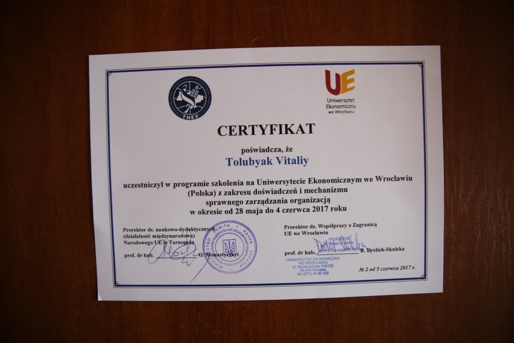 Успішне стажування науковців ТНЕУ в Республіці Польща