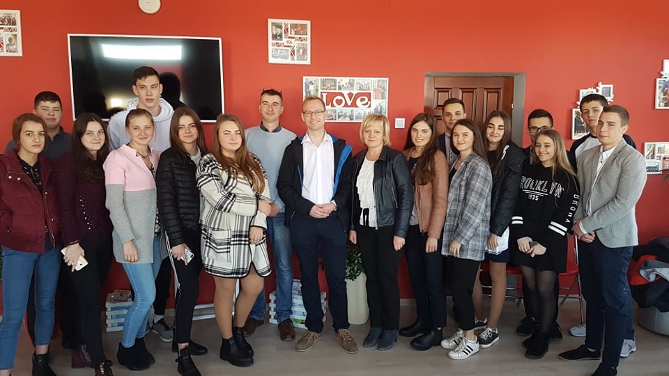 Зустріч одинадцятикласників ТСШ І-ІІІ ступенів № 17 ім. В. Вихруща з представником Дрезденського технічного університету Крістофером Колелем
