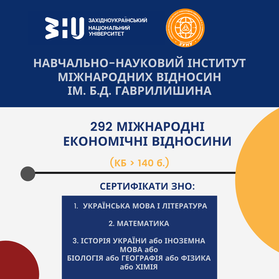 Обирай навчально-науковий інститут міжнародних відносин ім. Б. Д. Гаврилишина класичного університету Тернополя