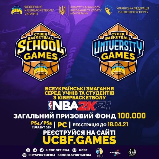 Всеукраїнські змагання з кібербаскетболу у NBA2K21
