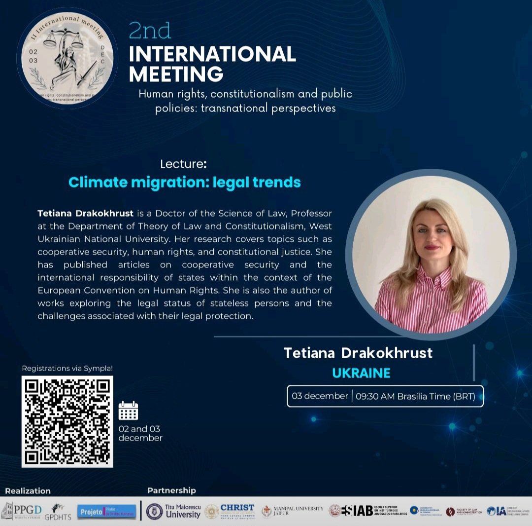 Участь у II International Meeting: Human Rights, Constitutionalism and Public Policies: Transnational Perspectives