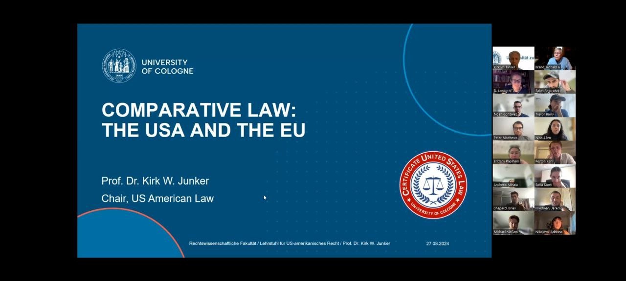 Студенти ЗУНУ пройшли курс «Comparative law: the USA and the EU» від Піттсбурзького університету