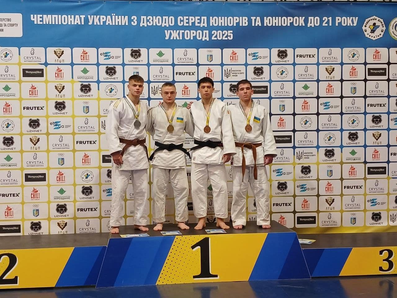 Перемоги на Чемпіонаті України з боротьби дзюдо серед спортсменів до 21 року