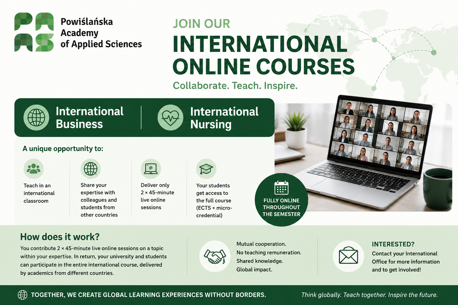 CALL FOR ACADEMIC STAFF: приєднуйтесь до міжнародних онлайн-курсів від Powiślańska Academy of Applied Sciences